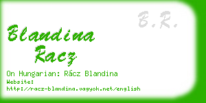 blandina racz business card